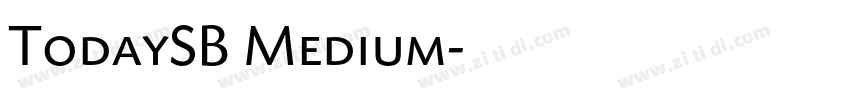 TodaySB Medium字体转换